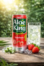 OKF Aloe vera King Jahoda nápoj 240ml